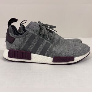 Adidas NMD R1 Men’s Wool Grey Maroon Burgundy (CQ0761)
